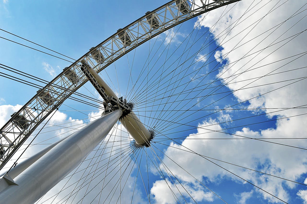 Worm's Eye View of Ferris Wheel